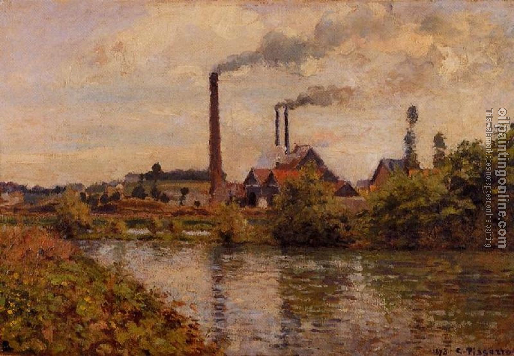 Pissarro, Camille - Factory at Pontoise